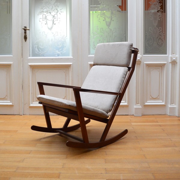 Rocking Chair Poul Volther / Frem Rojle Denmark, 1960′