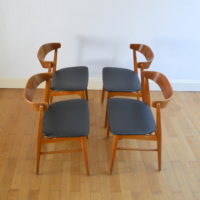 Quatre chaises scandinave années 60