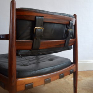paire de fauteuils bois de rose années 70 vintage 11