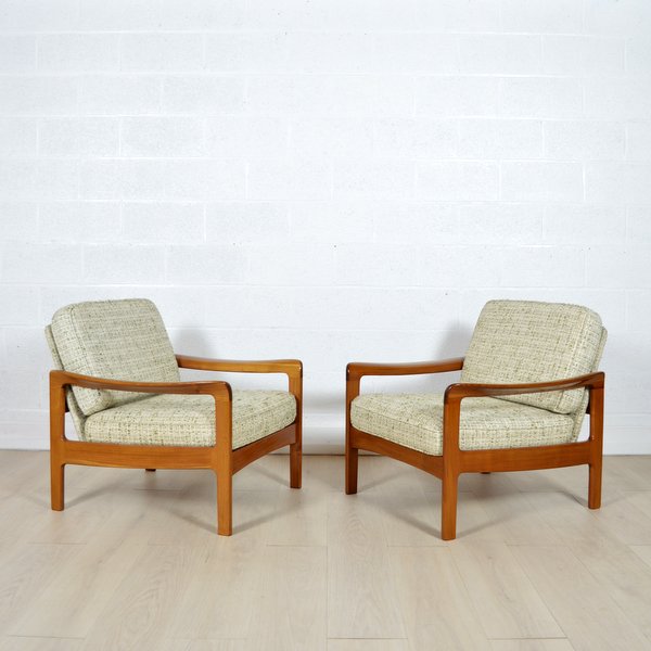 Paire de fauteuils scandinave années 60