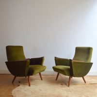 Paire de fauteuils années 50 vintage