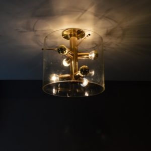 Lampe : Plafonnier sputnik Design par Doria 1960s vintage 18