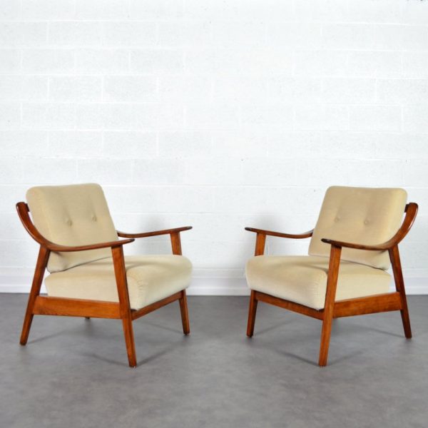 Paire de fauteuils Knoll Antimott 1950s