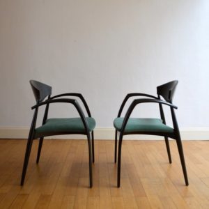 6 chaises design 1980 vintage 3
