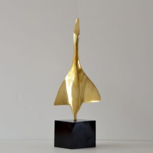 sculpture Philippe Jean en bronze doré 1978 vintage 1