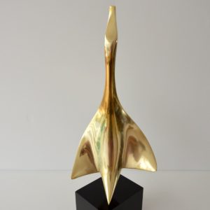 sculpture Philippe Jean en bronze doré 1978 vintage 44
