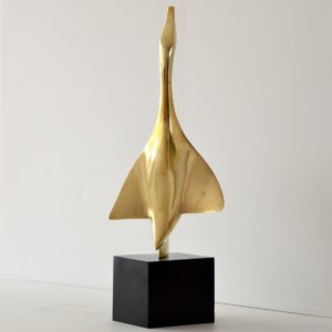 sculpture Philippe Jean en bronze doré 1978 vintage 49