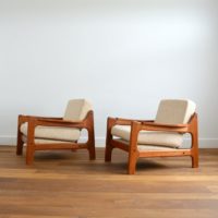 Paire de fauteuils Scandinave / Danois Teck 1960s