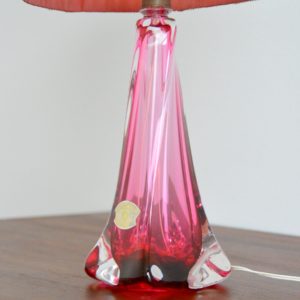Lampe de table en cristal Val St. Lambert 1960 vintage 18