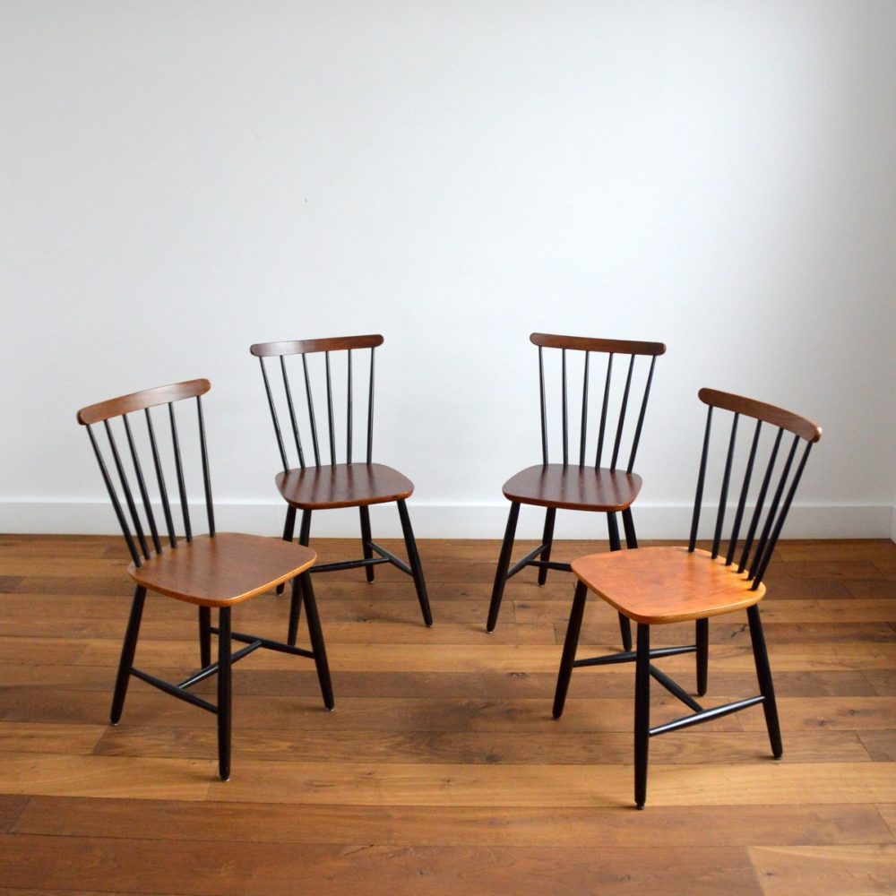 Suite de 4 chaises Pastoe vintage 1950s