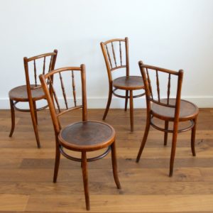 4 chaises bistrot Baumann vintage 13