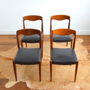 Chaises scandinave Niels O. Møller, modèle 71 1960 vintage 9