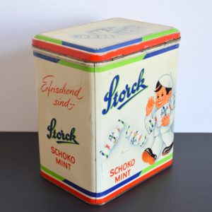 Ancienne Boîte publicitaire en métal Storck vintage 18