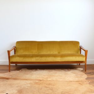 Canapé Daybed scandinave teck 1960 vintage 3
