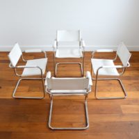 Suite de 4 chaises / Fauteuil Bauhaus Mateo Grassi 1970s