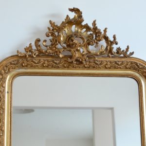 Grand miroir doré Louis Philippe XIXème siècle vintage 16