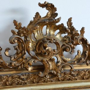 Grand miroir doré Louis Philippe XIXème siècle vintage 19