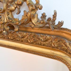 Grand miroir doré Louis Philippe XIXème siècle vintage 25
