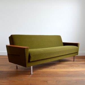 Canapé convertible : canapé lit : daybed scandinave 1950 vintage 23