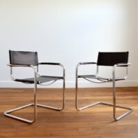 Paire de chaises / Fauteuil Bauhaus Mateo Grassi 1970s