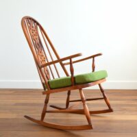 Rocking chair : chaise à bascule Windsor 1950 vintage 25