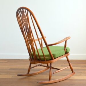 Rocking chair : chaise à bascule Windsor 1950 vintage 33