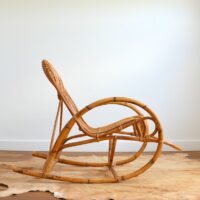 Rocking chair en rotin Rohe Noordwolde﻿ années 50 : 60 vintage 11