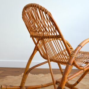 Rocking chair en rotin Rohe Noordwolde﻿ années 50 : 60 vintage 22