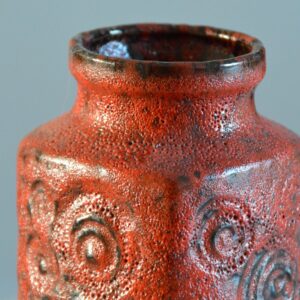 Vase Allemand : Poterie : faïence rouge Germany vintage 1