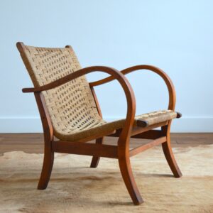 1 Fauteuil Bauhaus Erich Dieckmann, easy chair 1930 art déco vintage D
