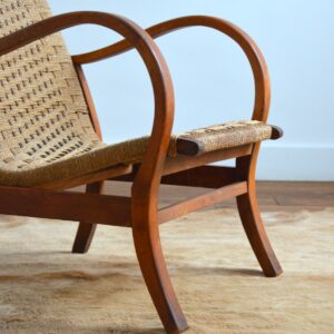 1 Fauteuil Bauhaus Erich Dieckmann, easy chair 1930 art déco vintage E
