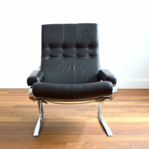 Fauteuil : lounge chair en cuir pour COR, Allemagne 1960 vintage 65