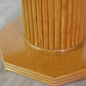 Table à manger octogonale vintage Art Déco pied central 39