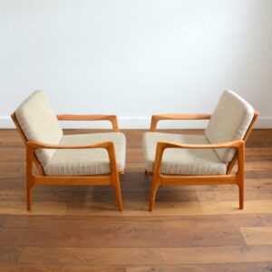Paire de fauteuils scandinave 1960 vintage 1