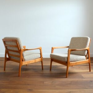 Paire de fauteuils scandinave 1960 vintage 23