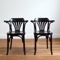 Paire de fauteuils bistrot / Fauteuils de bureau  » Thonet  » vintage