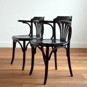 2 fauteuils Thonet bois courbé vintage 20