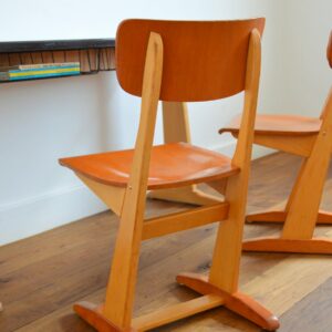 Pupitre : bureau et 2 chaises Casala 1950 vintage 16