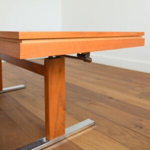 Table transformable scandinave teck 1960 vintage 26