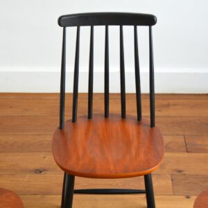 3 chaises Fanett vintage par Ilmari Tapiovaara vintage 13
