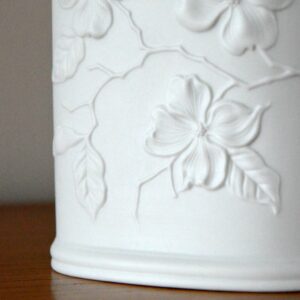 Vase blanc Kaiser Germany faience – porcelaine – Biscuit vintage 14