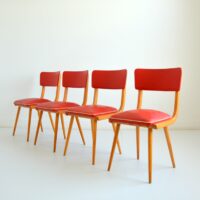 4 chaises vintage 1950s