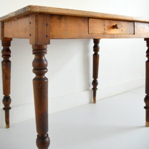 Table de ferme ancienne en bois vintage 15