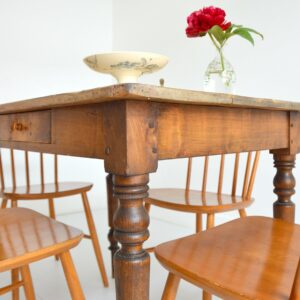 Table de ferme ancienne en bois vintage 37