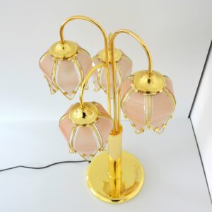 Lampe fleur de Lotus Regency 1970 vintage 24