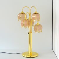 Lampe fleur de Lotus Regency 1970 vintage 5
