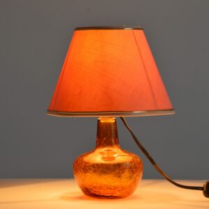 Petite lampe en verre craquelé vintage 13