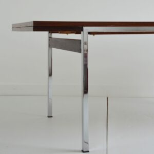 Table à manger avec rallonges Danoise : Scandinave palissandre 1950 vintage 15