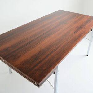 Table à manger avec rallonges Danoise : Scandinave palissandre 1950 vintage 23