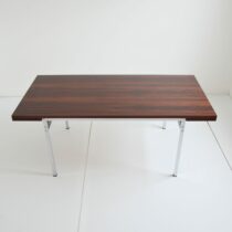 Table à manger avec rallonges Danoise : Scandinave palissandre 1950 vintage 8